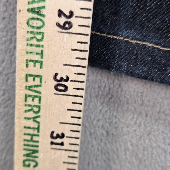 Evisu Heritage Jeans Mens Blue Raw Denim Button Fly Multi Pocket Fits 36x30 - Picture 5 of 16